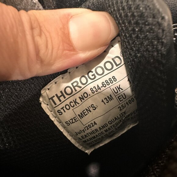 Thorogood Boots Mens Size 13 Black 8in Side Zip Tactical Work Cap Toe 834-6888 - Picture 6 of 12